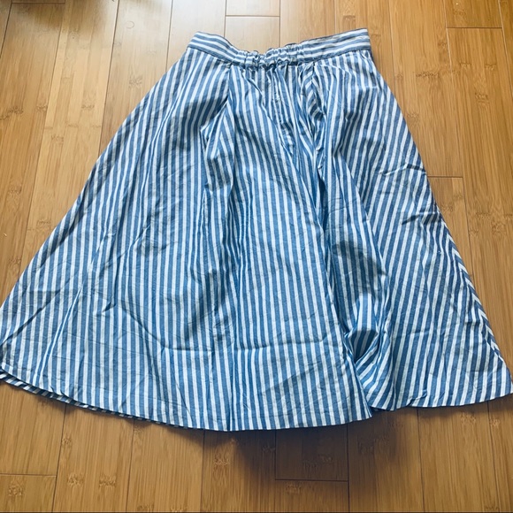 ZARA STRIPED MIDI SKIRT - Picture 3 of 3